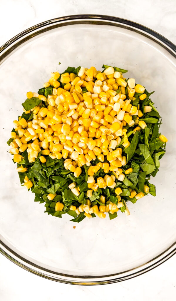 corn and spinach