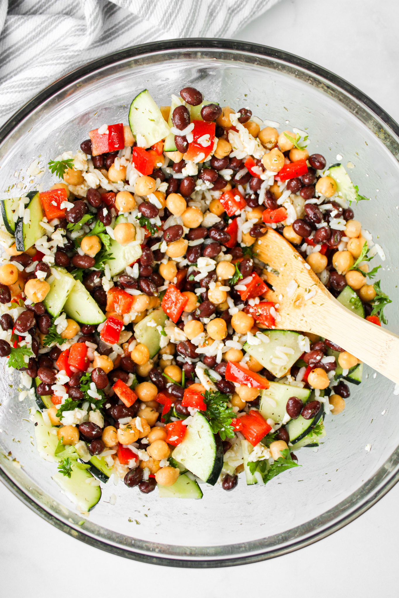 herbed bean and rice salad