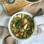 healthy potato leek soup with turkey