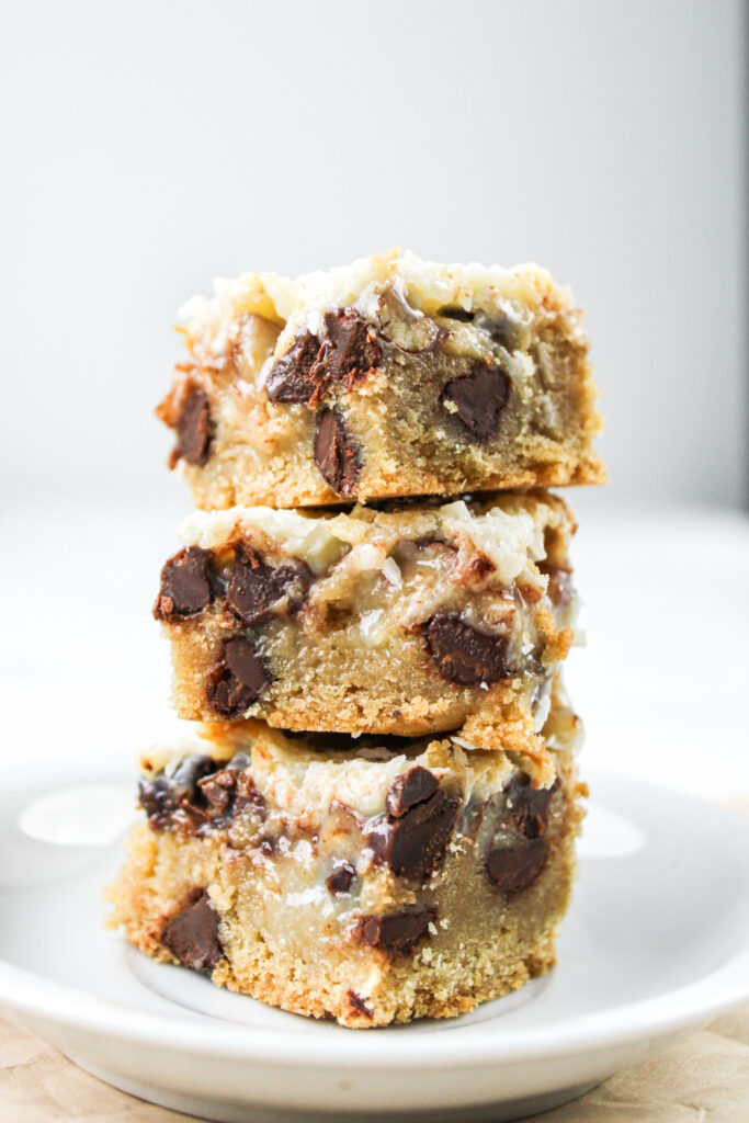 coconut chocolate chip cookie dough bars
