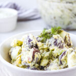 herb and garlic potato salad