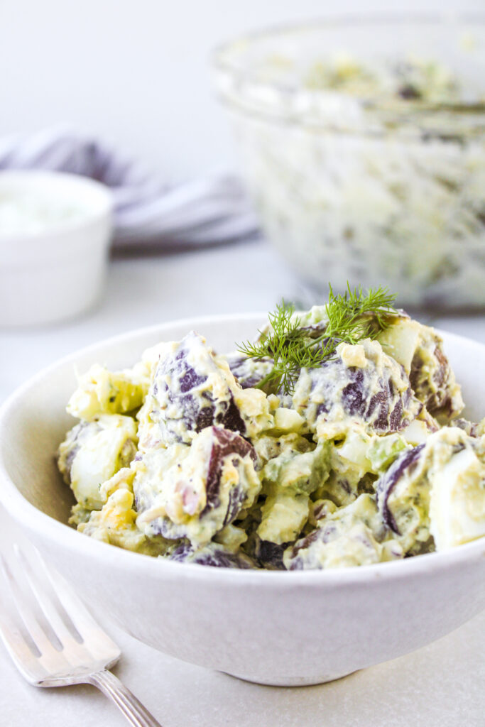 herb and garlic potato salad