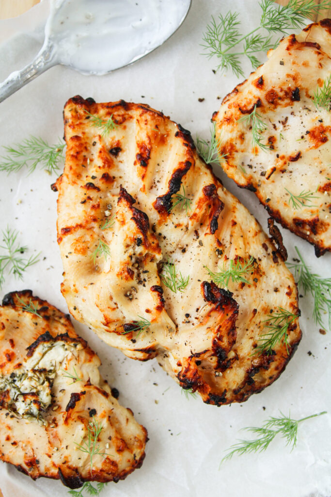 yogurt and dill grilled chicken