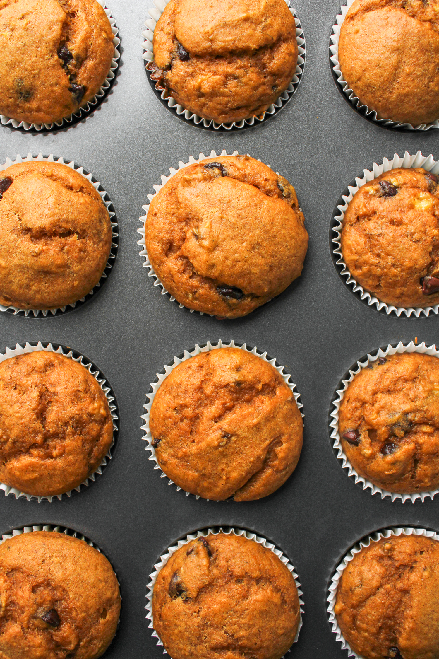 baked muffins in muffin tray